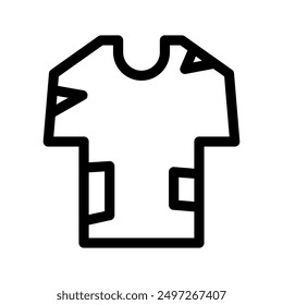 Ragged Clothes Icon Vector Symbol Design Illustration
