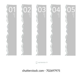 A ragged edge of paper