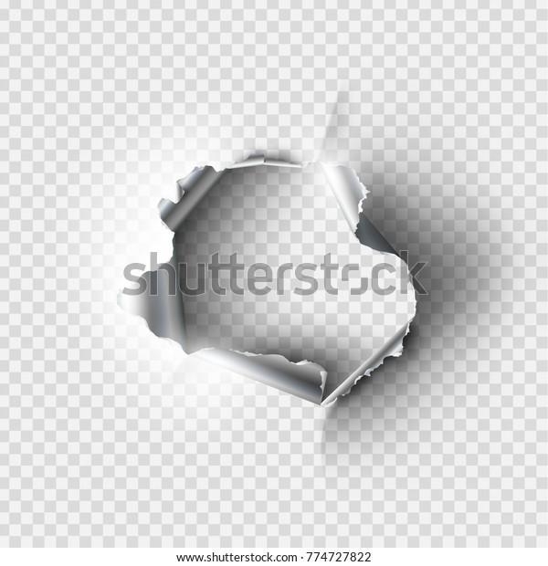 Ragged Hole Torn Ripped Metal On Stock Vector (Royalty Free) 774727822