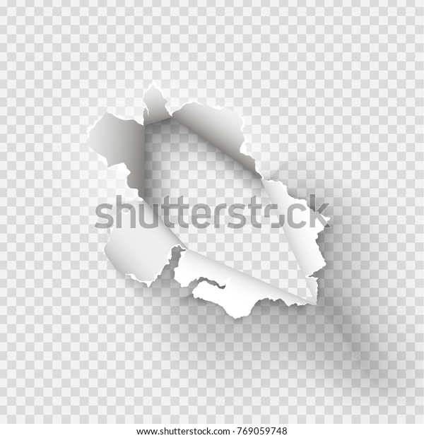 ragged Hole torn in ripped paper on
transparent background