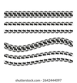 Ragged line pattern. Rough stroke texture. Grunge doodle background. Vector artistic element.