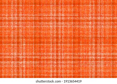 ragged old fabric texture orange colors traditional checkered tartan seamless ornament for plaid, tablecloths, shirts, gingham, clothes, dresses, bedding