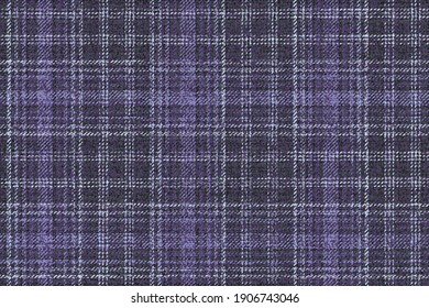 textura de tela antigua andrajosa violeta en colores negros de un adorno de incandescencia de gingham tradicional a cuadros, para manteles, camisas, ropa, vestidos, tartán