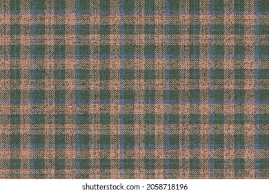 zerrissene, alte, schmutzige, reproduzierbare Textur mit schachbrettgedeckten beigen grünen Streifen mit blauen Fäden für gingham-gedeckte Tischdecken hemmt Tartan-Kleidung mit Bettdecken Deckenbrokade