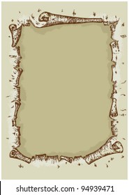 ragged old paper sheet