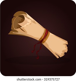 ragged old scroll