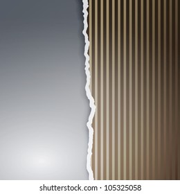 Ragged paper with a pattern of lines. Eps10 vector.