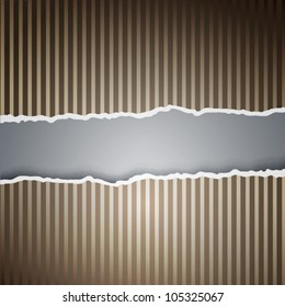 Ragged paper with a pattern of lines. Eps10 vector.
