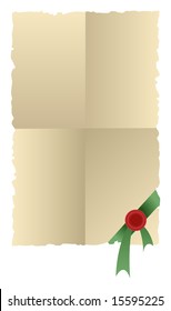 ragged paper with stamp vector