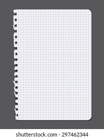 Ragged pieces of paper from notes with transparent shadow -  vector illustration eps 10.