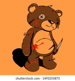Scary Teddy Bear Images Stock Photos Vectors Shutterstock - vector bear roblox bear plush