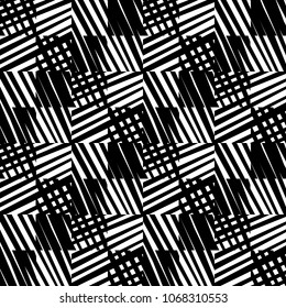 Ragged, uneven stripes. Abstract geometric, seamless pattern.Texture for fabric and wallpaper.  Vector illustration.