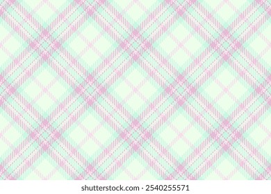 Robustes, nahtloses Vektor-Textil, Textur mit Komfort-Check-Muster. Diagonaler Stoffhintergrund kariertes Tartan in hellen und Honig Tau Farben Palette.