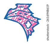 ragged wing doodle icon sketch vector. ragged wing sign. isolated symbol illustration