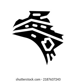 ragged wing glyph icon vector. ragged wing sign. isolated symbol illustration