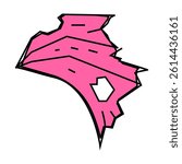 ragged wing line icon vector. ragged wing sign. isolated symbol illustration