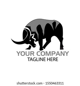 Raging Buffalo Logo Buffalo Icon Flat Stock Vector (Royalty Free ...