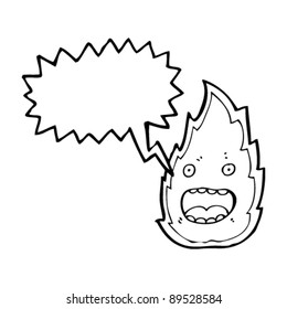 raging fire cartoon character