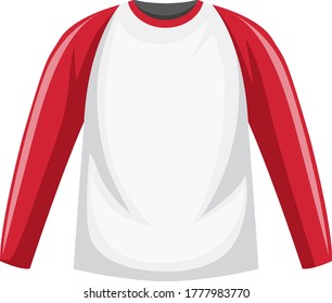 Raglan long sleeve t-shirt illustration
