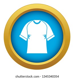 Raglan tshirt icon blue vector isolated on white background for any design