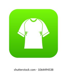 Raglan tshirt icon digital green for any design isolated on white vector illustration