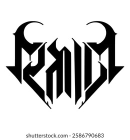 raid black metal fahsion sticker t shirt music vector illustration template design