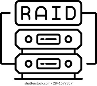 RAID Configuration Illustration vector Icon Design