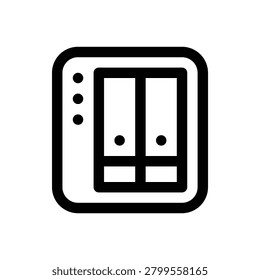 RAID. Editable stroke vector icon.