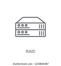 Raid icon. Trendy Raid logo concept on white background from web hosting collection. Suitable for use on web apps, mobile apps and print media.