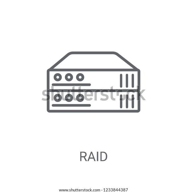 Raid icon. Trendy Raid logo concept on white\
background from web hosting collection. Suitable for use on web\
apps, mobile apps and print\
media.