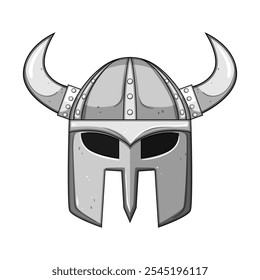 raider viking helmet cartoon. seafaring exploration, mythology rune, berserker chieftain raider viking helmet sign. isolated symbol vector illustration