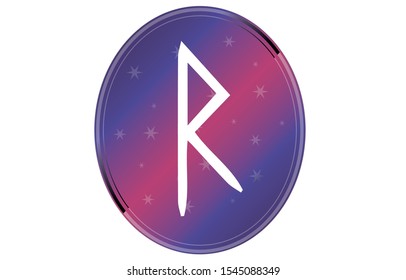 Raidho runes symbol vector images