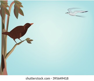 rail
Bird watching for Other Birds
All elements are in separate layers colors can be changed easily.    
