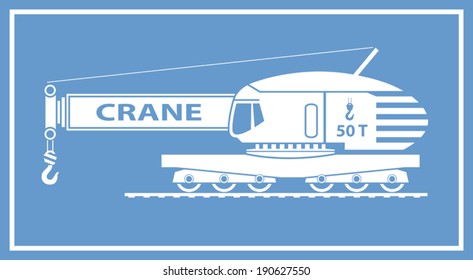 Rail Crane isolated on background