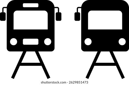 rail icon. Train symbol. Railway Station. Transportation Sign Collection. Freight Locomotive
