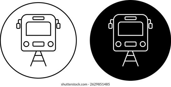 rail icon. Train symbol. Railway Station. Transportation Sign Collection. Freight Locomotive
