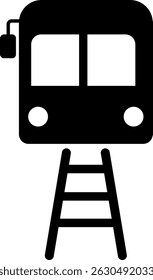 rail icon. Train symbol. Railway Station.  Freight Locomotive. Transportation Sign Collection. Freight Locomotive