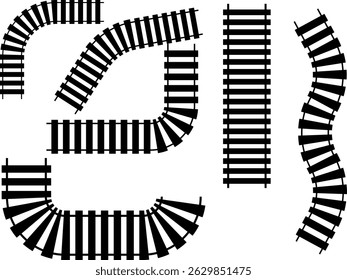 rail line icon. Train symbol. Railway Station. Transportation Sign Collection. Freight Locomotive
