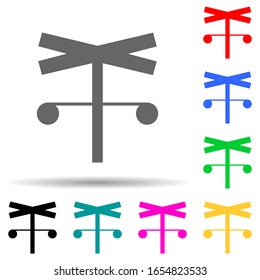 rail road crossing multi color style icon. Simple glyph, flat vector of railway warnings icons for ui and ux, website or mobile application