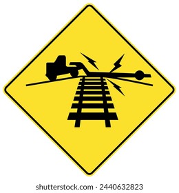 Rail road crossing warning sign