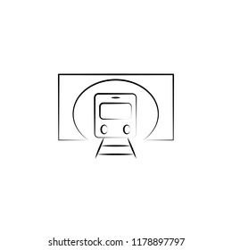 rail road icon. Element of anti aging icon for mobile concept and web apps. Doodle style rail road icon can be used for web and mobile on white background