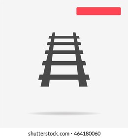 Rail road icon.  Vector concept illustration for design.