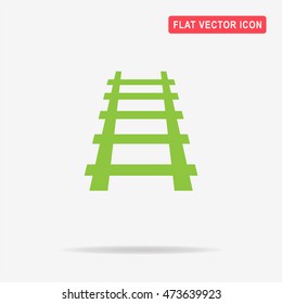 Rail road icon.  Vector concept illustration for design.