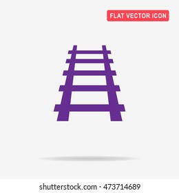 Rail road icon.  Vector concept illustration for design.