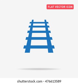 Rail road icon.  Vector concept illustration for design.