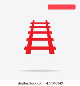 Rail road icon.  Vector concept illustration for design.
