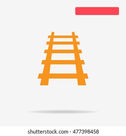 Rail road icon.  Vector concept illustration for design.