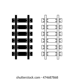 Rail road Icon . Vector illustration