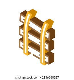 rail road isometric icon vector. rail road sign. isolated symbol illustration