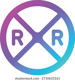 Ilustración de diseño de icono de Vector de ferrocarril